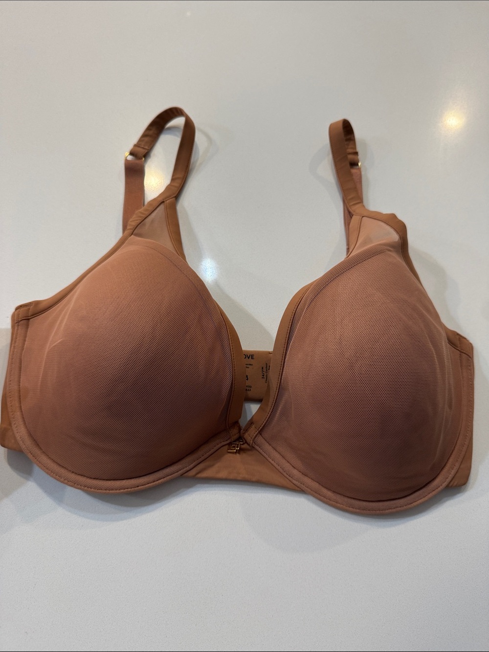 ThirdLove 24/7 Classic Contour Plunge Bra - Taupe Tan - Size 32F